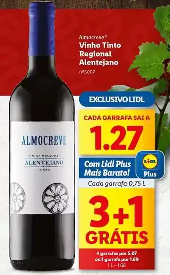 Lidl Almocreve - vinho tinto regional alentejano promoção