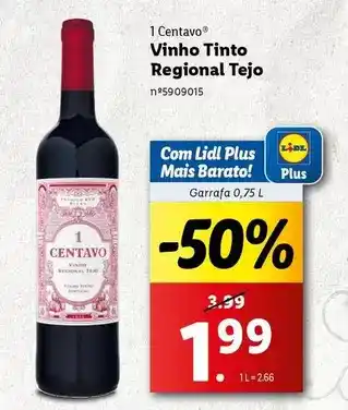 Lidl Lidl - vinho tinto regional tejo promoção