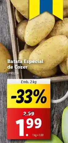 Lidl Batata especial de cozer promoção