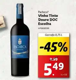 Lidl Pacheca - vinho tinto douro doc escolha promoção