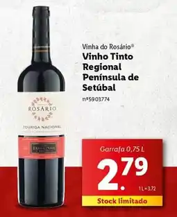 Lidl Nacional - vinho tinto regional de setubal promoção