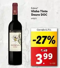 Lidl Esteva - vinho tinto douro doc promoção