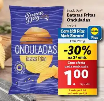 Lidl A+ - snack day batatas fritas onduladas promoção