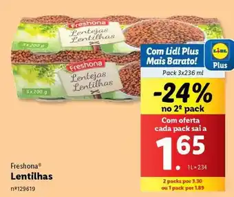 Lidl A+ - lentilhas promoção