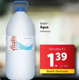 Lidl Vitalis - água promoção