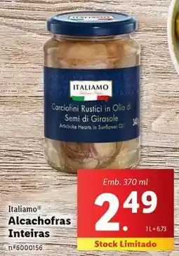 Lidl Italiamo - alcachofas inteiras promoção