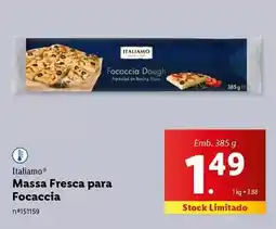 Lidl Italiamo - massa fresca para focaccia promoção