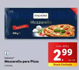 Lidl Italiamo - mozzarella para pizza promoção