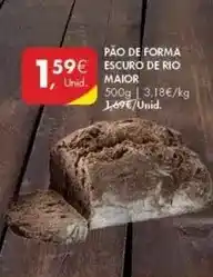 Pingo Doce Forma+ - pão de forma escuro de rio promoção