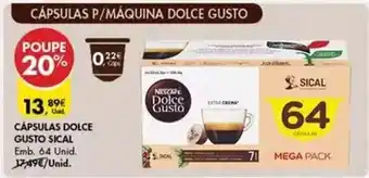 Pingo Doce Sical - cápsulas dolce gusto promoção