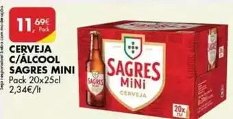 Pingo Doce Sagres mini - cerveja c/alcool promoção