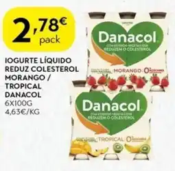 Spar Iogurte líquido reduz colesterol morango:0 tropical danacol promoção