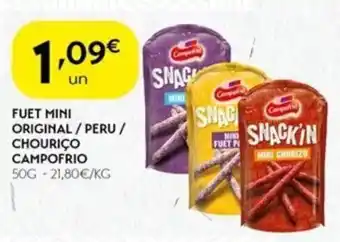 Spar Fuet mini original/peru/ chouriço campofrio promoção