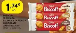 Spar Bolacha recheada baunilha / creme / chocolate lotus biscoff promoção