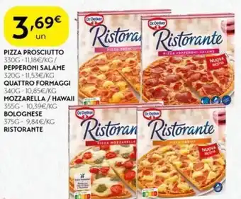 Spar PIzza Prosciutto promoção