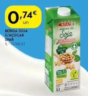 Spar Bebida soja s/açúcar spar promoção