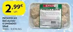 Spar Pataniscas bacalhau 6 unidades spar promoção