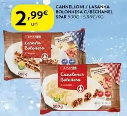 Spar Cannelloni / lasanha bolonhesa c/béchamel spar promoção