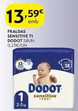 Spar Fraldas sensitive t1 dodot promoção