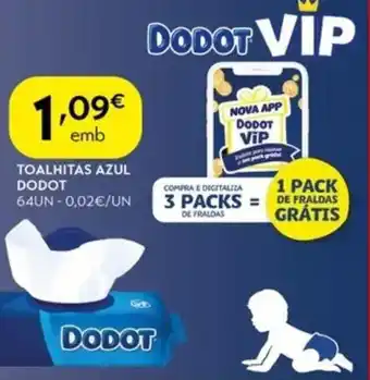 Spar Toalhitas azul dodot promoção