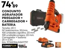 Bricomarché Conjunto agrafador pregador + carregador + bateria promoção