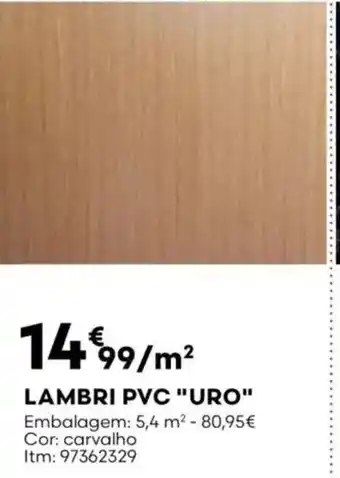 Bricomarché Lambri pvc "uro" promoção