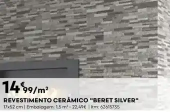 Bricomarché REVESTIMENTO CERÂMICO "BERET SILVER" promoção