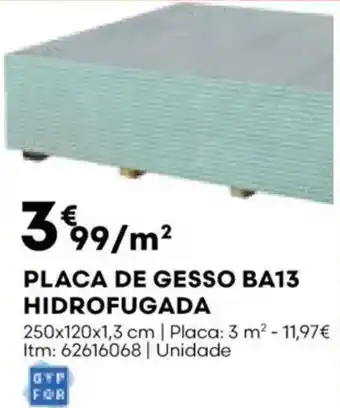 Bricomarché Placa de gesso ba13 hidrofugada promoção