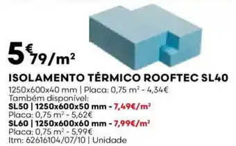 Bricomarché Isolamento térmico rooftec sl40 promoção