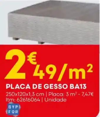 Bricomarché Placa de gesso ba13 promoção