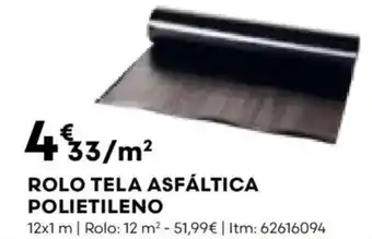 Bricomarché Rolo tela asfaltica polietileno promoção