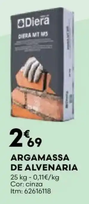 Bricomarché Argamassa de alvenaria promoção