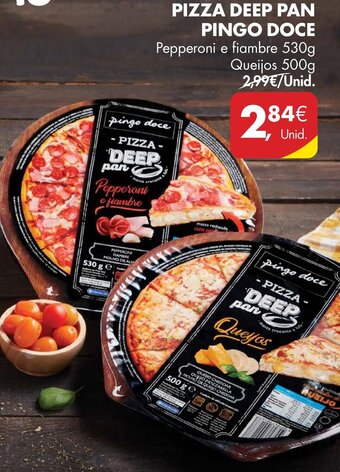 Pingo Doce Pizza Deep Pan Pingo Doce 530g/500g promoção