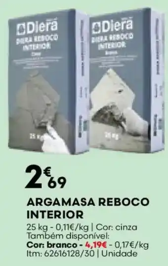 Bricomarché Argamasa reboco interior promoção