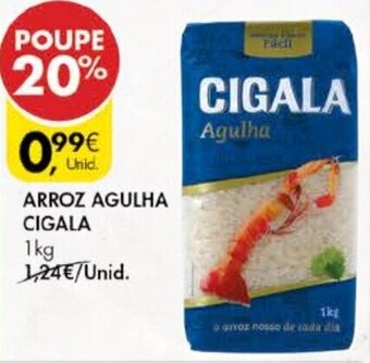 Pingo Doce Arroz Agulha Cigala 1kg promoção