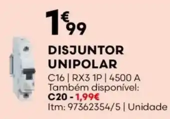 Bricomarché DISJUNTOR UNIPOLAR promoção