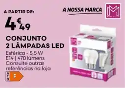 Bricomarché Conjunto 2 lâmpadas led promoção