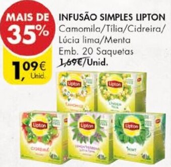 Infusão Simples Lipton 20 Saquetas