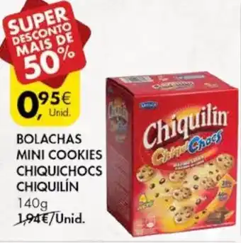 Bolachas Mini Cookies Chiquichocs Chiquilín 140g