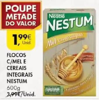 Pingo Doce Flocos C/Mel E Cereais Integrais Nestum 600g promoção