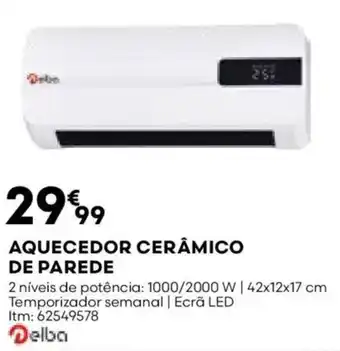 Bricomarché Aquecedor cerâmico de parede promoção