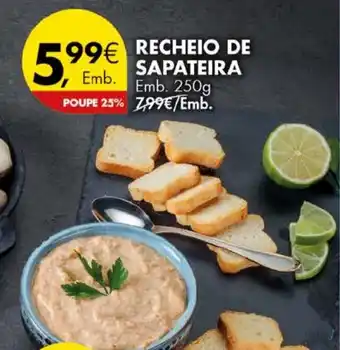 Pingo Doce Recheio de sapateira promoção