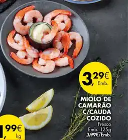 Pingo Doce Miolo de camarão c/cauda cozido promoção