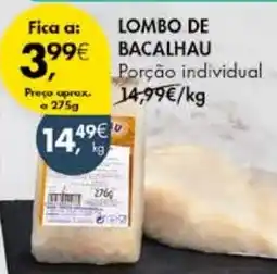 Pingo Doce Lombo de bacalhau promoção