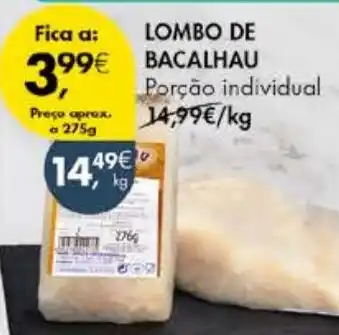 Pingo Doce Lombo de bacalhau promoção