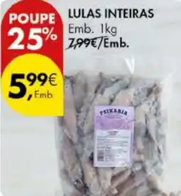 Pingo Doce Lulas inteiras promoção