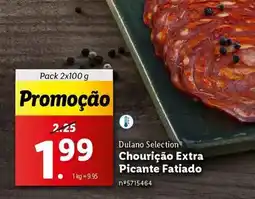 Lidl Dulano - selection chouricao extra picante fatiado promoção