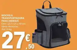 E.Leclerc Dim - mochilas transportadora para animais promoção