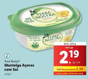 Lidl Terra nostra - manteiga açores com sal promoção
