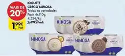 Pingo Doce Mimosa - iogurte grego promoção